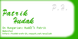 patrik hudak business card